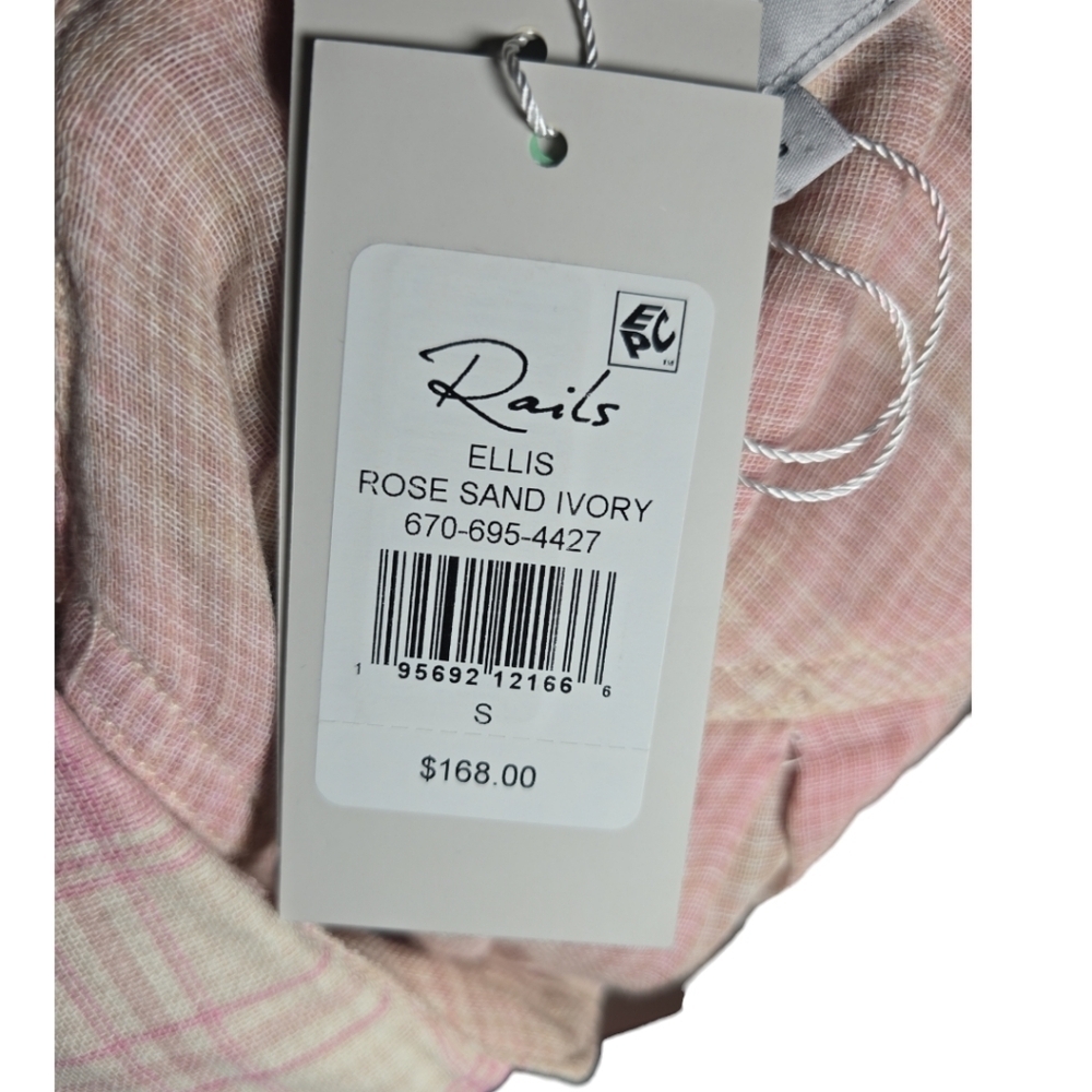 NWT Rails Organic Cotton Check Ellis Button Down … - image 8